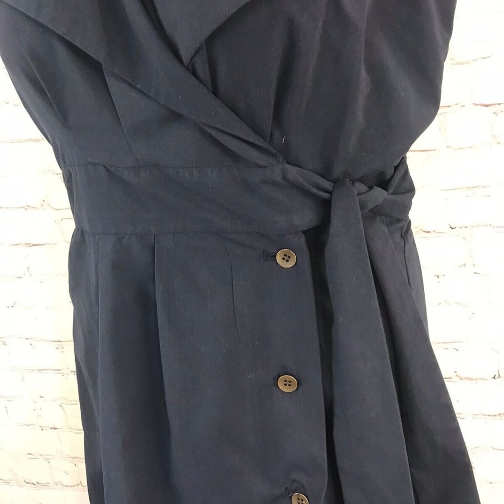 Simply Noelle Button Down Wrap Shirt Safari Dress - Picture 4 of 8